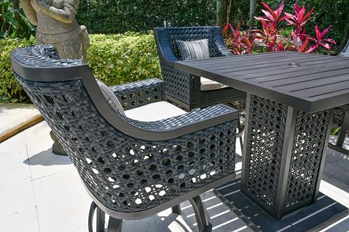 Bridgeton Moore Monterey Outdoor Pub Patio Bar Dining Set of 5 Black