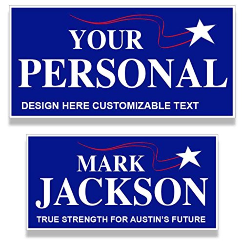 VictoryStore Custom Political Yard Sign 2-Sided Print with 2 Stakes Corrugated Plastic 12x24 Political_2