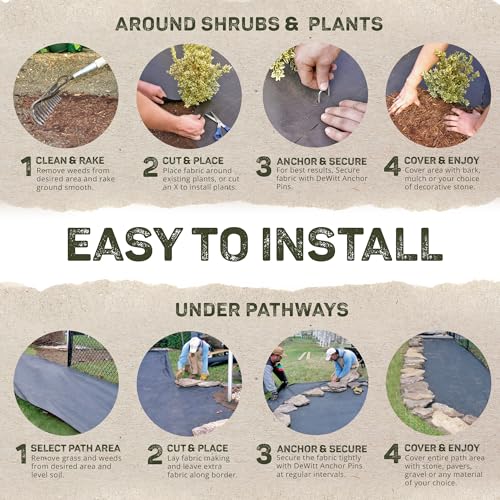 Dewitt P5 Pro 5 Ounce Weed Barrier Ground Fabric Black 5 x 250 Feet (6 Pack)