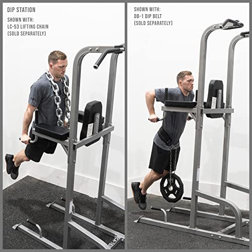 Valor Fitness Power Tower Dip Station Silver