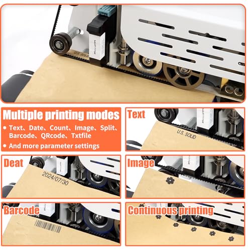 U.S. Solid Continuous Bag Band Sealer with Inkjet Printing and Digital Temperature Control White