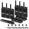 Motorola Solutions RMU2080D 2-Way Business Radio Bundle with Charger & Mics Black