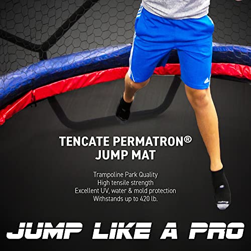 Monxter Titan XT8 Outdoor Kids Trampoline with Safety Enclosure 15FT Round Blue