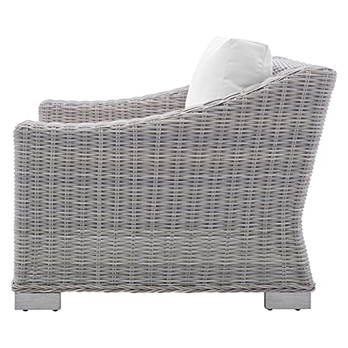 America Luxury - Outdoor Lounge Sofa Chair Table Set Rattan Wicker Modern White