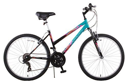 Titan Women's Mountain Bike 21-Speed Suspension 17-Inch Frame Black and Teal
