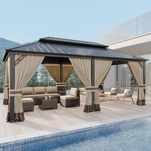 Kurapika 12' x 20' Hardtop Gazebo Sand