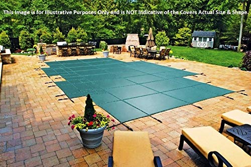 Loop-Loc 12' x 24' Rectangle Super Mesh Pool Safety Cover Blue