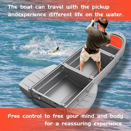 JYXKART Folding Fishing Kayak Dinghy Boat with Storage Gray