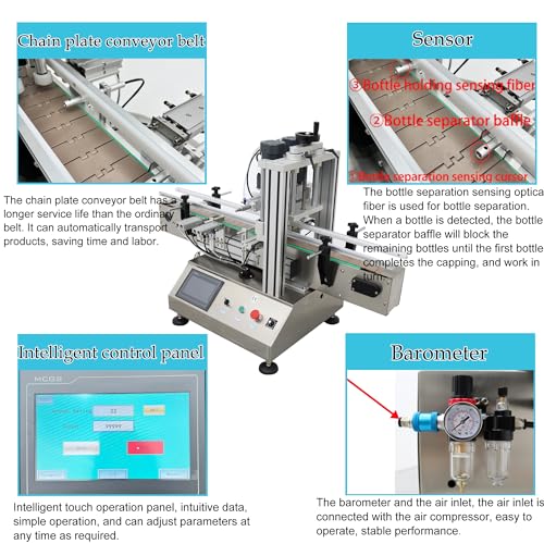 HQHAOTWU Electric Bottle Capping Machine Stainless Steel