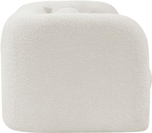 Meridian Furniture Emory Collection Art Deco Loveseat Cream