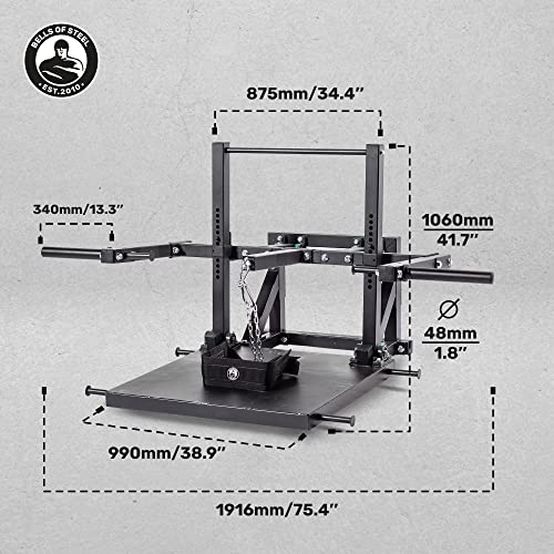 Bells of Steel Belt Squat Machine 2.0 Leg Press Equipment Home Gym | Weightlifting Belt, Pegs | 11 Gauge Steel