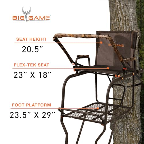 Big Game Treestands 2 Pack Hunter HD Ladder Tree Stand 18.5 Foot Black