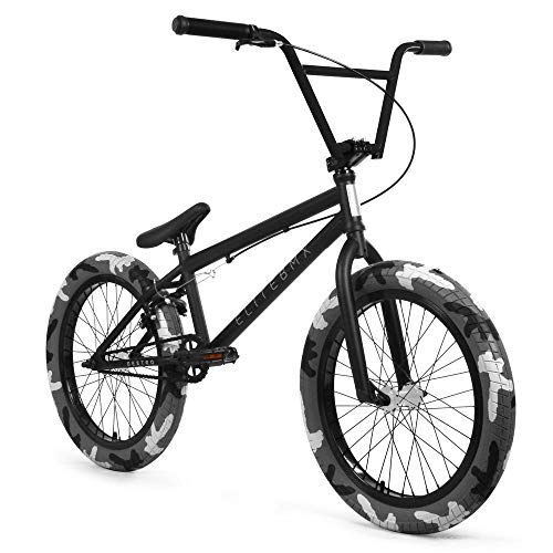 ELITE BICYCLES Elite BMX Bicycle 20'' & 18” Destro Model Freestyle Bike - 3 Piece Crank Black