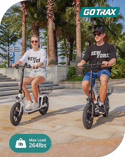 Gotrax Astro Electric Scooter with Seat 14" Tire 19 Miles Range 350W Motor White
