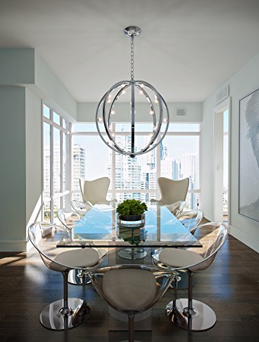 Maxim Equinox Pendant Light 28 Lights Polished Nickel Finish Silver