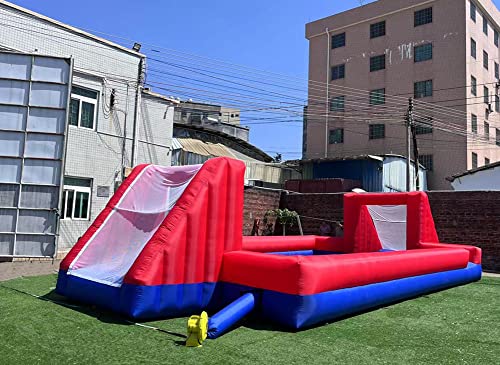 Vinfgoes Giant Outdoor Inflatable Soccer Field Blue+Red