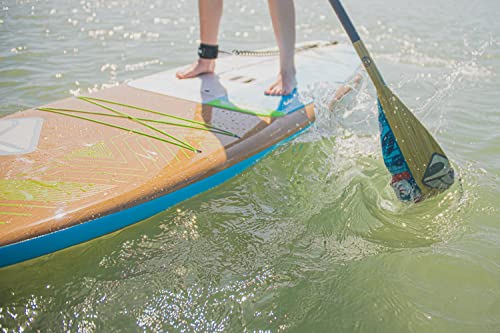 Boardworks SUP Paddle Fiberglass Blade Adjustable Carbon Fiber Shaft 70-86 Inches Carbon/Bamboo