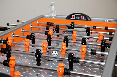 Hathaway Trailblazer 56-Inch Foosball Table with Electronic Scoring Black/Orange