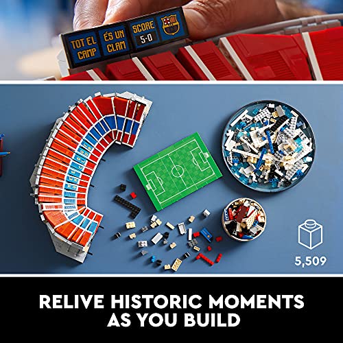 LEGO Icons FC Barcelona Soccer Stadium 10284 Model Building Kit Multicolor