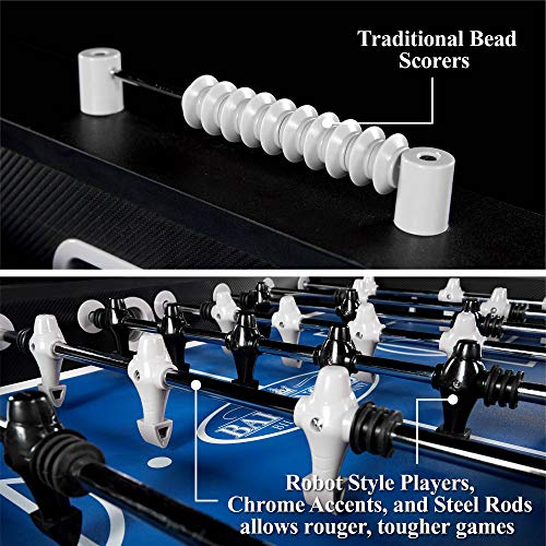 Soccer Foosball Table Arcade Game Set 54 in Black Grey