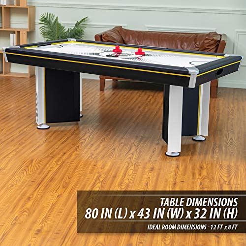 EastPoint Sports Triple-Deke Hover Hockey Table 80" for Indoor Play, LED Scoring, Black