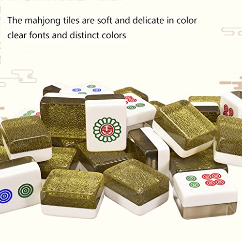 SHATONG Traditional Mahjong Game Set 144 Acrylic Tiles C