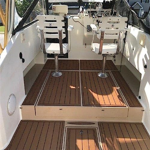 Valman Boat EVA Faux Teak Decking Floor Mat for 2000 Carolina Classic 25 Cockpit Pad - Color Options Available