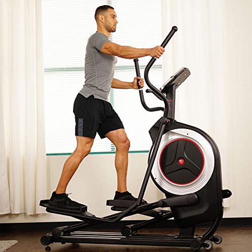 Sunny Health & Fitness Electric Elliptical Trainer with Programmable Monitor - SF-E3875 Black