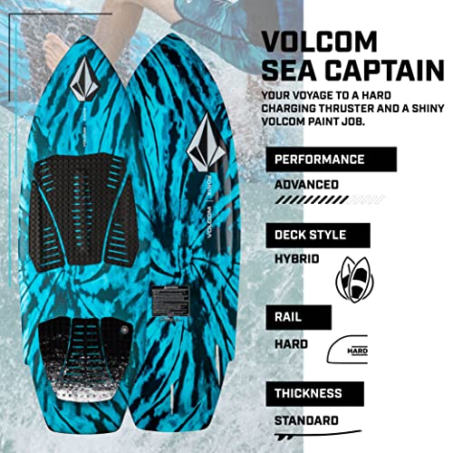 Ronix Volcom Sea Captain Wakesurf Board Tie Dye Azure Blue
