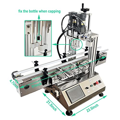 TECHTONGDA Automatic Electric Bottle Capping Machine with Conveyor Stainless Steel
