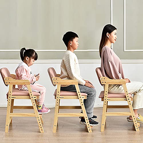 ZWLI Kids Study Chair with Arm Rest, 6 Height Adjustable, Grey
