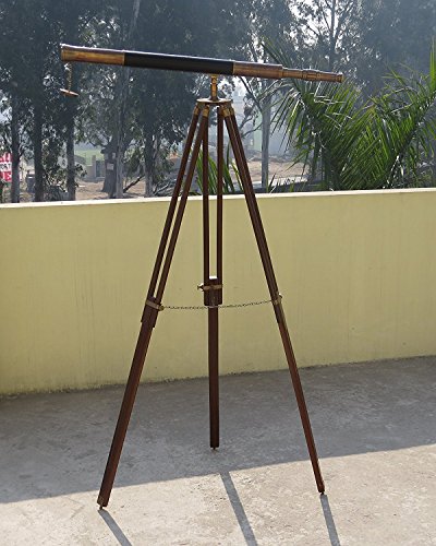 NauticalMart Brass Harbor Master Telescope with Tripod 65" - Pack of 6