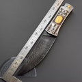 BURXELL Egyptian Pharaoh Damascus Art Knife Silver