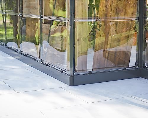 Palram Canopia 12x10 Garden Solarium Greenhouse Charcoal Gray
