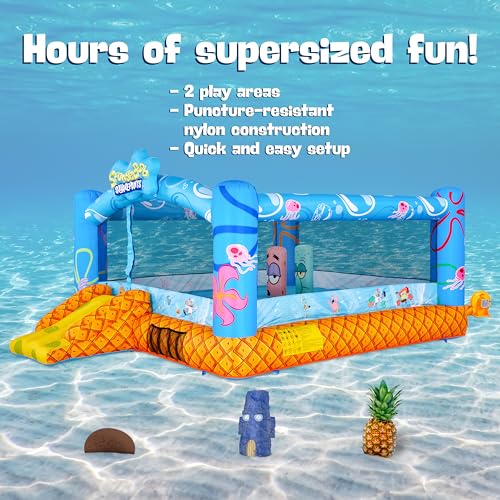 SUNNY & FUN Spongebob Inflatable Bounce House 12x10.5 Ft