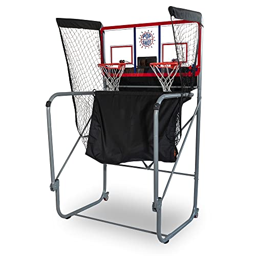 Pop-A-Shot Indoor/Outdoor Dual Shot Arcade Basketball Game Black