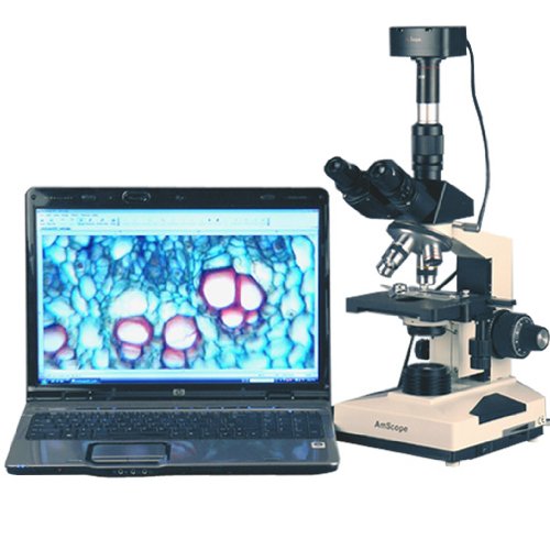 AmScope T490A-5MA Digital Trinocular Microscope 40X-1600X Magnification with 5MP Camera