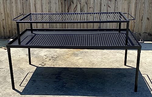 NorCal Ovenworks Large Asado Grill with Asado Fire Table Black