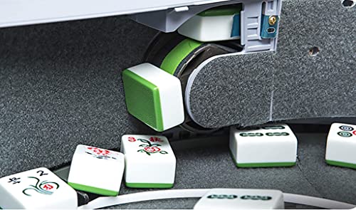 usamjtable Folding Automatic Mahjong Table with 44mm Magnetic Tiles Blue & Green
