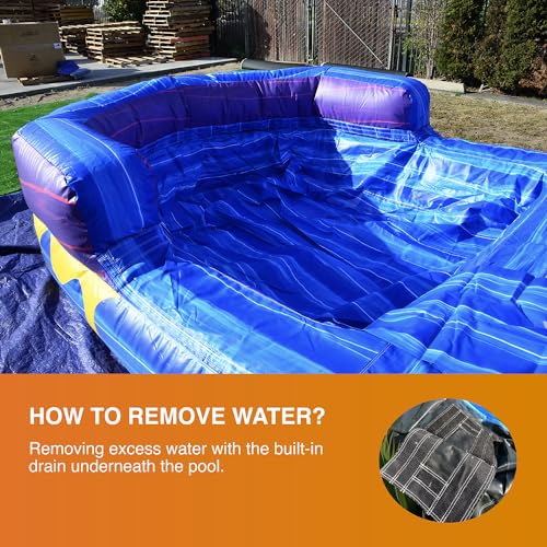 JumpOrange 15' Ice Pops Commercial Water Slide with Pool Purple/Blue