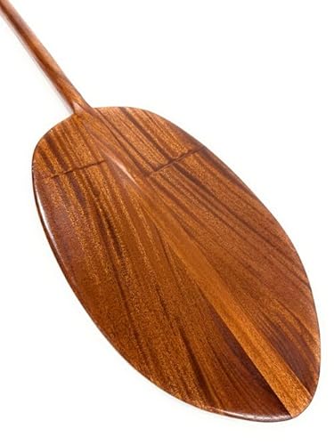 Tikimaster Hokulea Koa Canoe Paddle 60" Steersman XL Blade Made in Hawaii