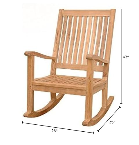 Anderson Teak Del-Amo Slat Back Rocking Armchair Teak