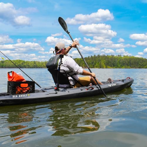 Vibe Sea Ghost 130 Fishing Kayak 13ft with Hero Seat 2.0 Raven