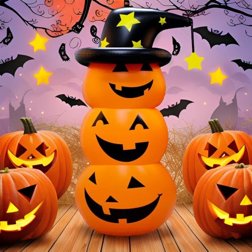 YUEWO 5FT Halloween Inflatable Pumpkin with LED Lights Orange