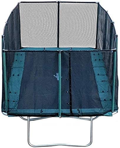 Galactic Xtreme Rectangle Trampoline with Net Enclosure 750lbs Capacity 10x17 Ft Black and Green