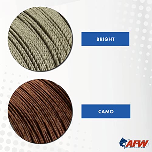 AFW American Fishing Wire 49 Strand 7x7 Stainless Steel Shark Leader Cable 800 lb Test Bright