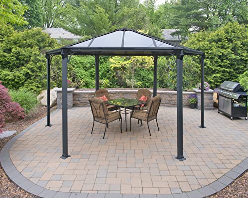 Palram Canopia Monaco 15x13 Hexagon Gazebo Gray