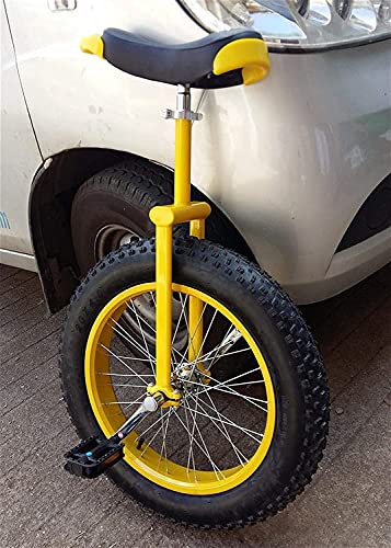 LJYT Unicycle 14-24 inch Perfect Beginner's with Adjustable seat Alloy Rim and Extra-Thick Tires Size 20inch