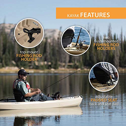 Lifetime Muskie Angler Sit-On-Top Kayak Tan