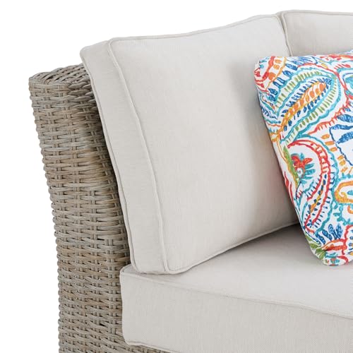 Picket House Furnishings Camal Curved Loveseat Charcoal